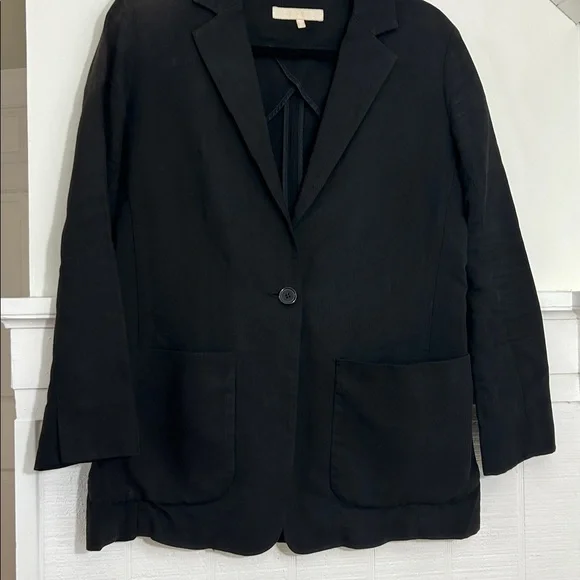 Apiece Apart Black Cotton Viscose One Button Blazer size 6 - Picture 4 of 12